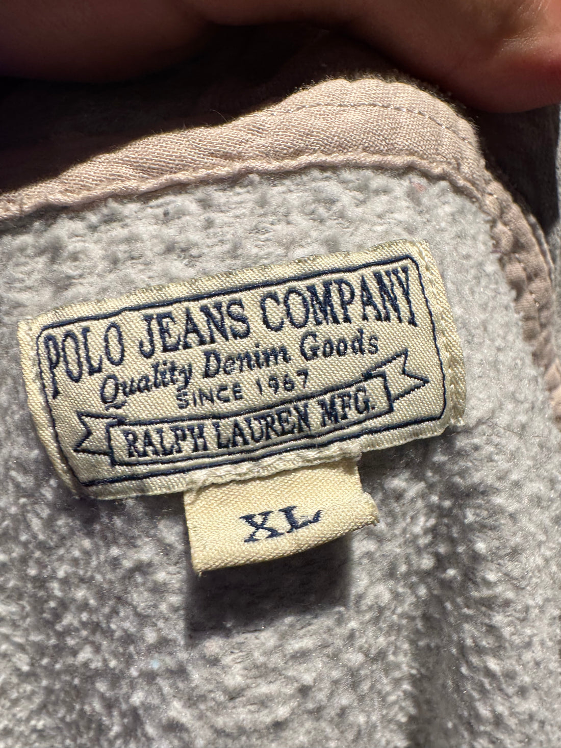Polo Jeans Co. Hettejakke – Grå med flaggmotiv L