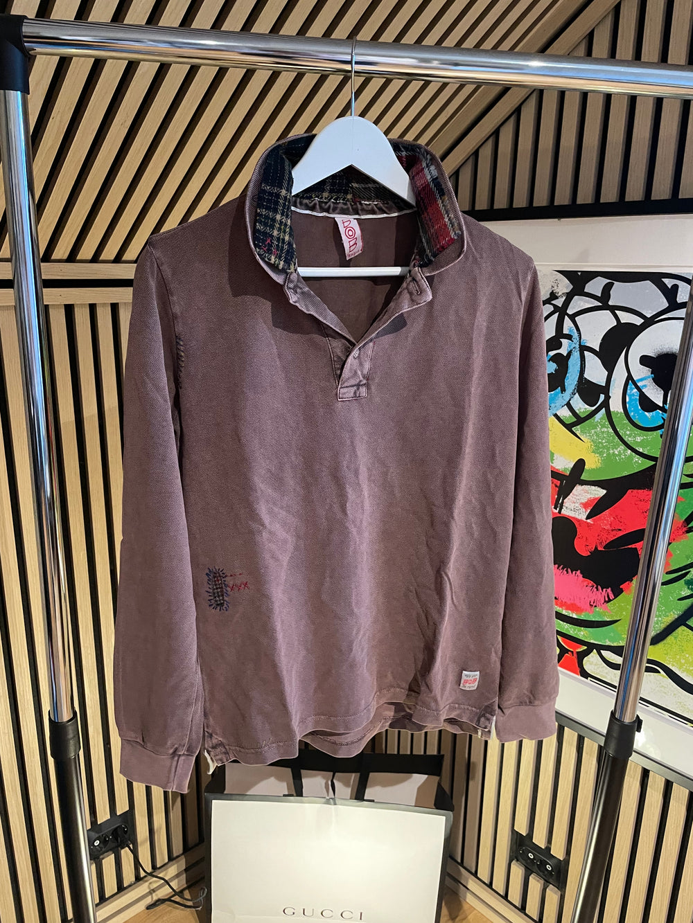 BoB genser med tweed krage