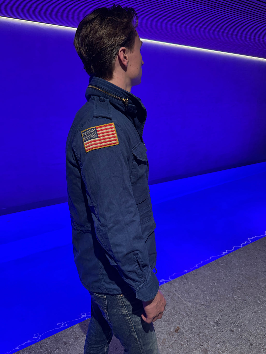 Polo Ralph Lauren Feltjakke – Marineblå M65-stil S-M