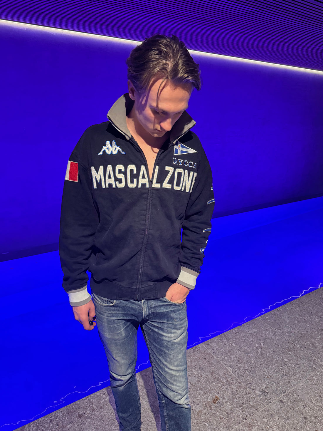 Kappa Mascalzone Latino Tracktop – Marineblå America's Cup-jakke L