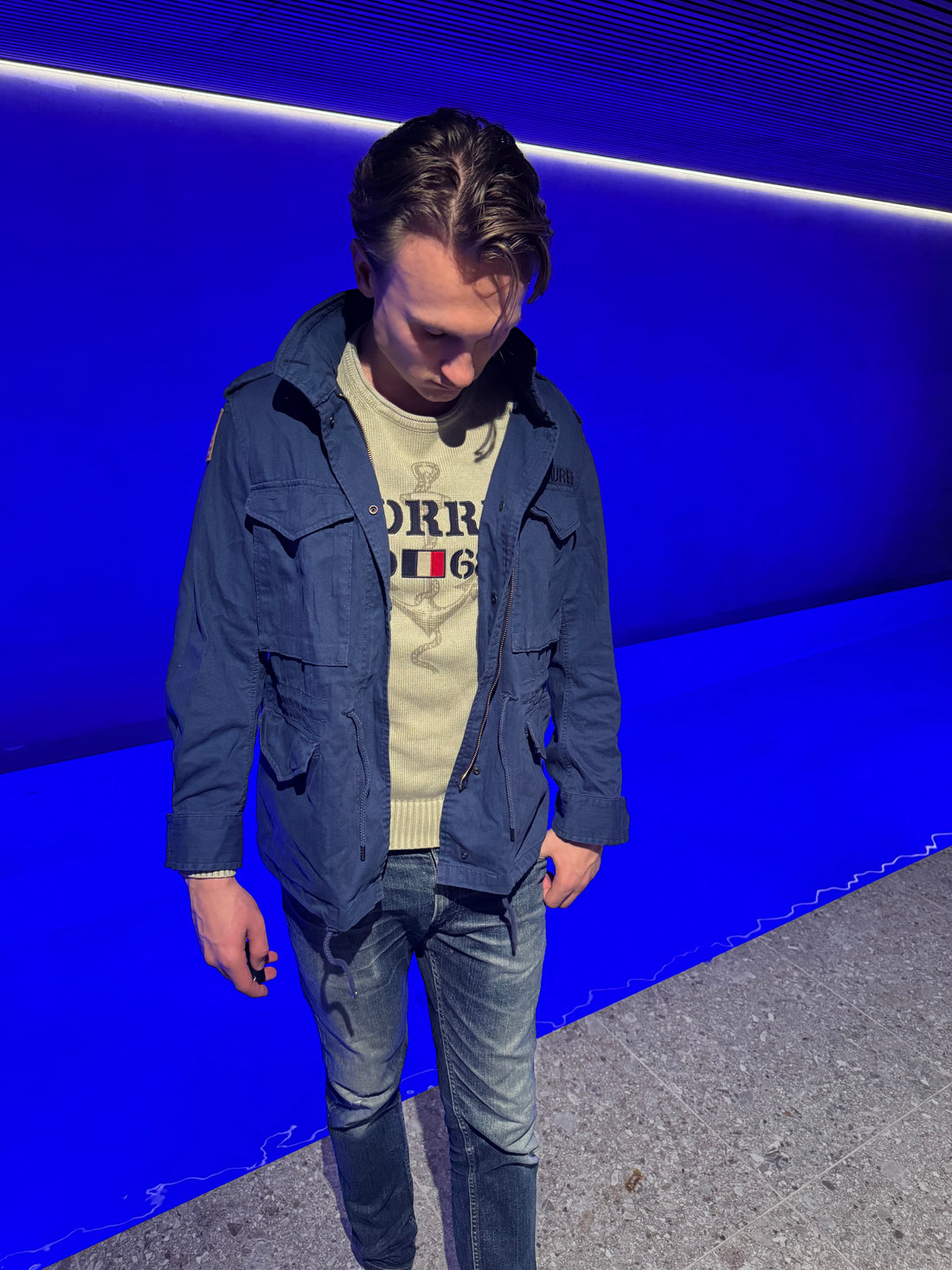 Polo Ralph Lauren Feltjakke – Marineblå M65-stil S-M