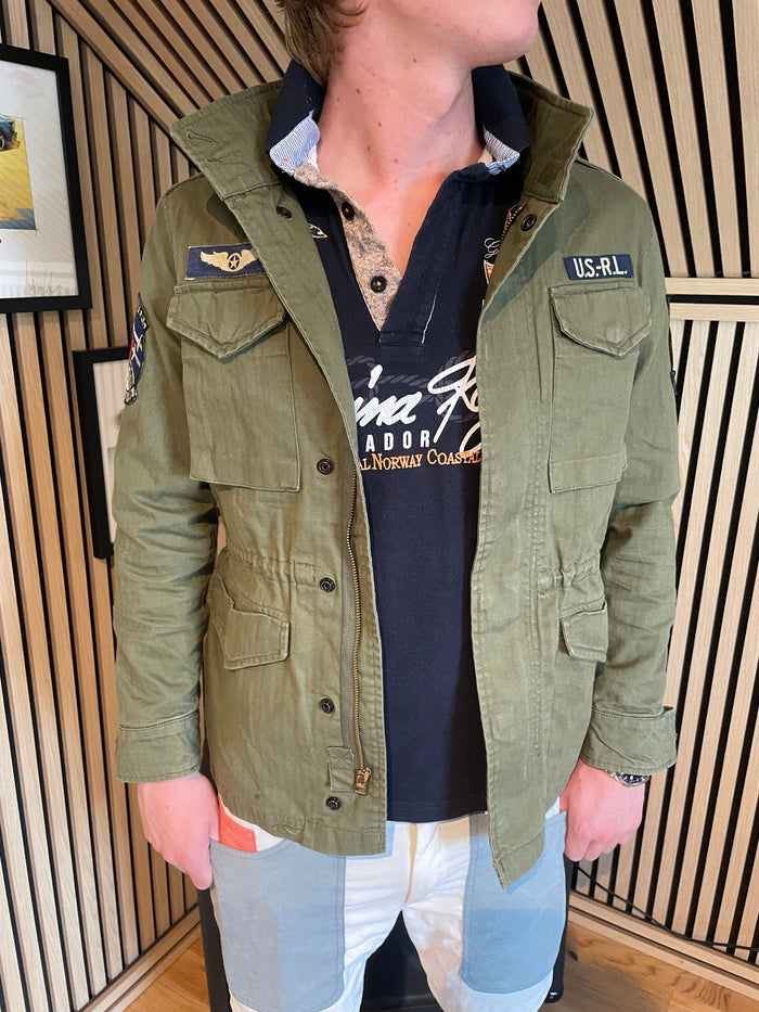 Ralph Lauren – Olivenfarget Military Field Jacket XS-S