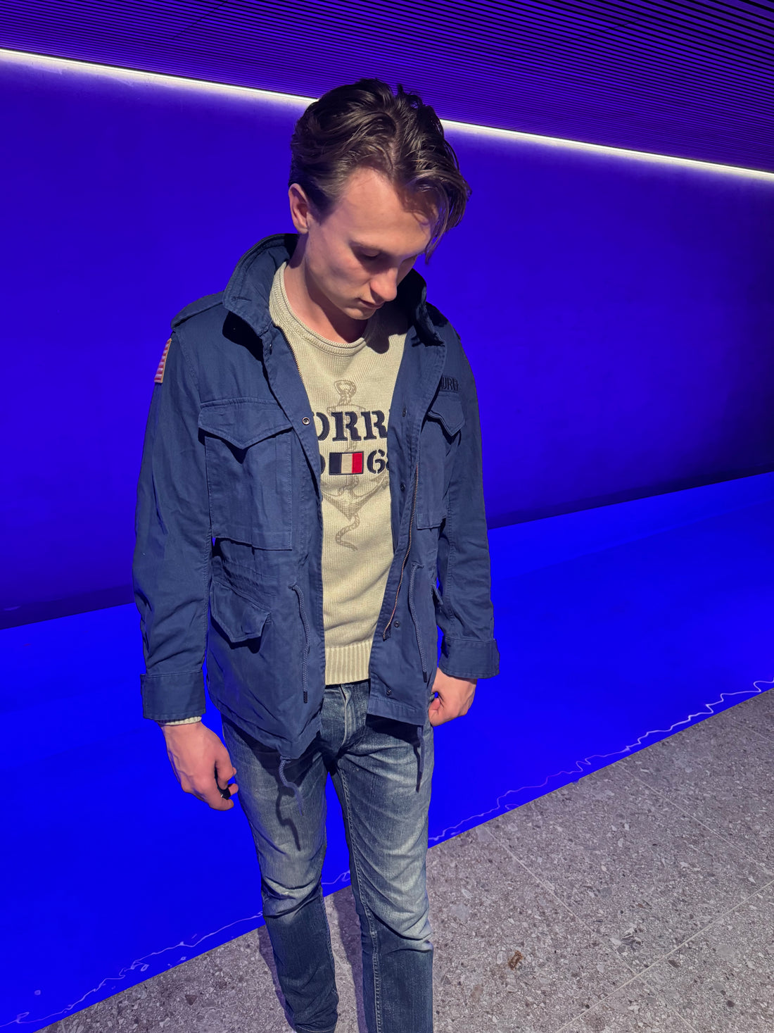 Polo Ralph Lauren Feltjakke – Marineblå M65-stil S-M