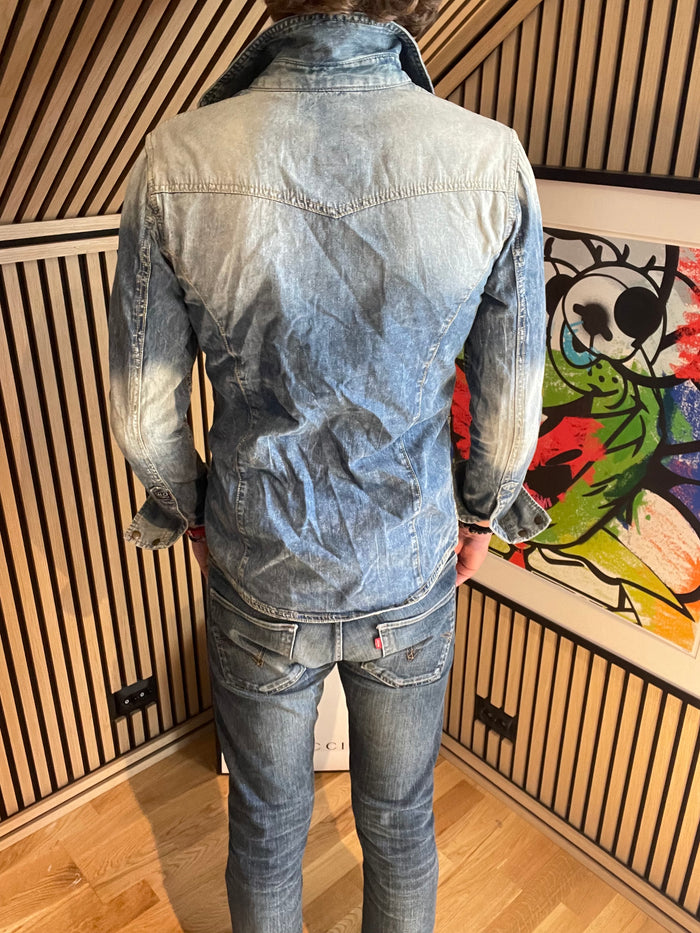Denim Skjorte Med Pen Wash - M
