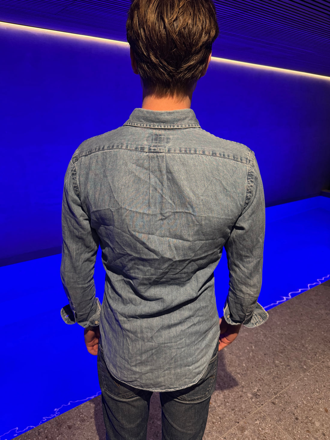 Polo Ralph Lauren Denimskjorte – Lys vask med flerfarget ponni