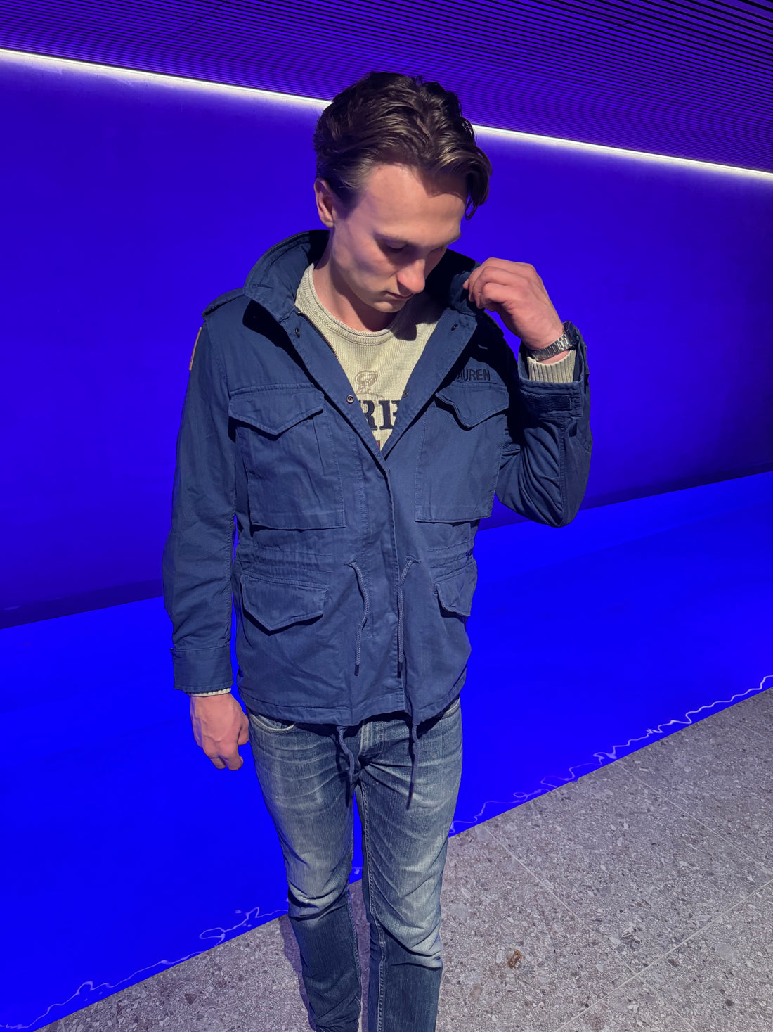 Polo Ralph Lauren Feltjakke – Marineblå M65-stil S-M