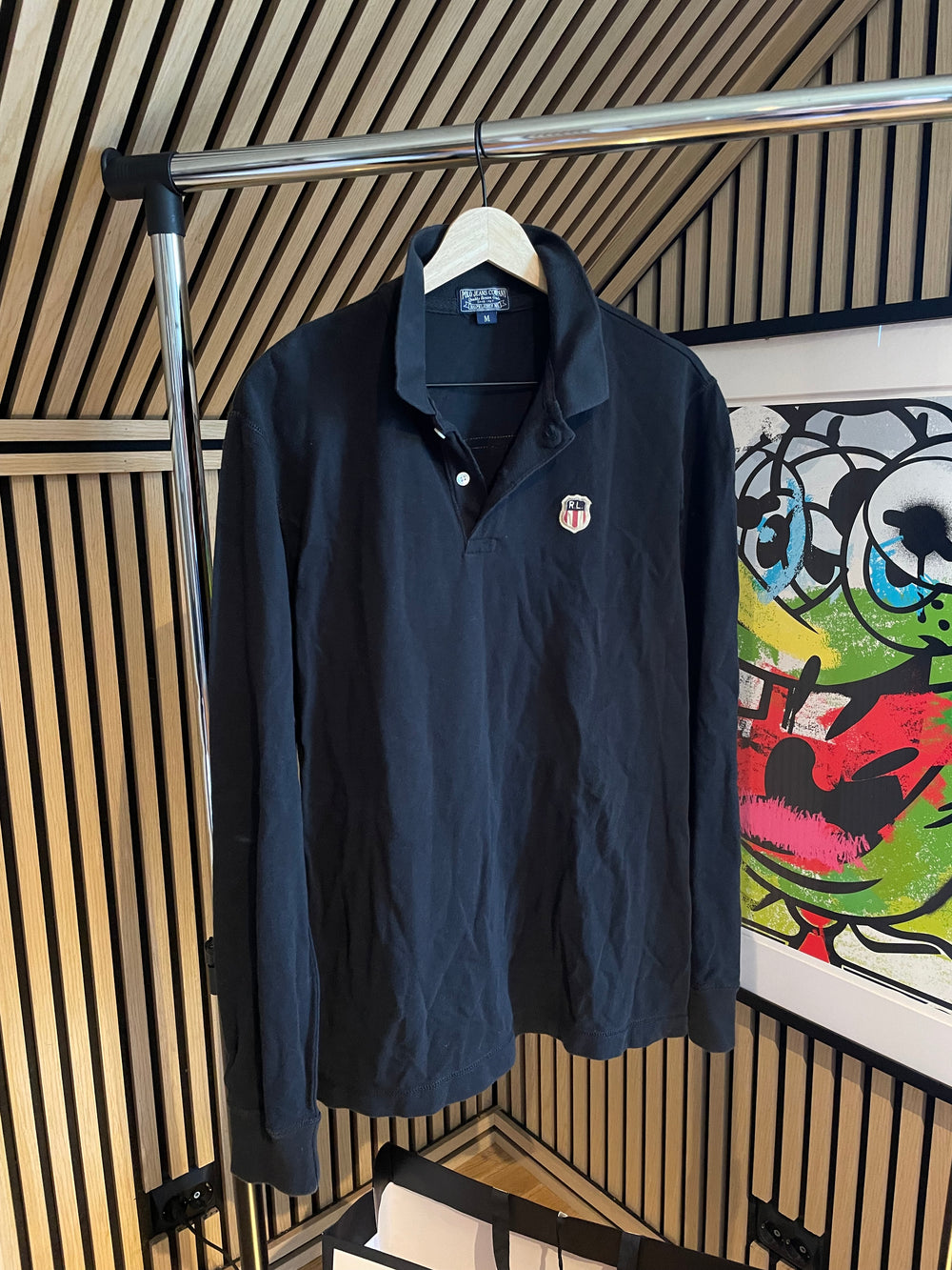 Polo Jeans Co. Ralph Lauren – Svart Langermet Piqué - M