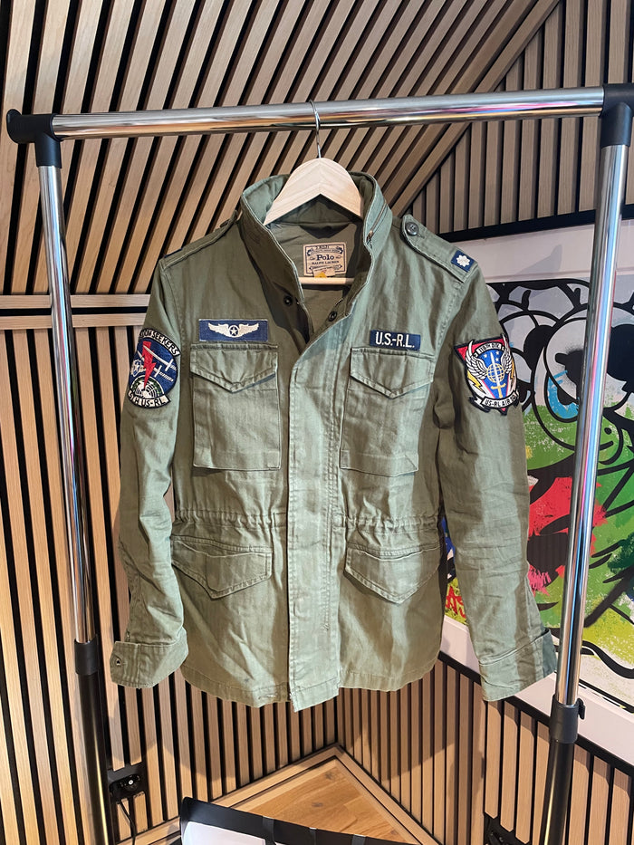 Ralph Lauren – Olivenfarget Military Field Jacket XS-S