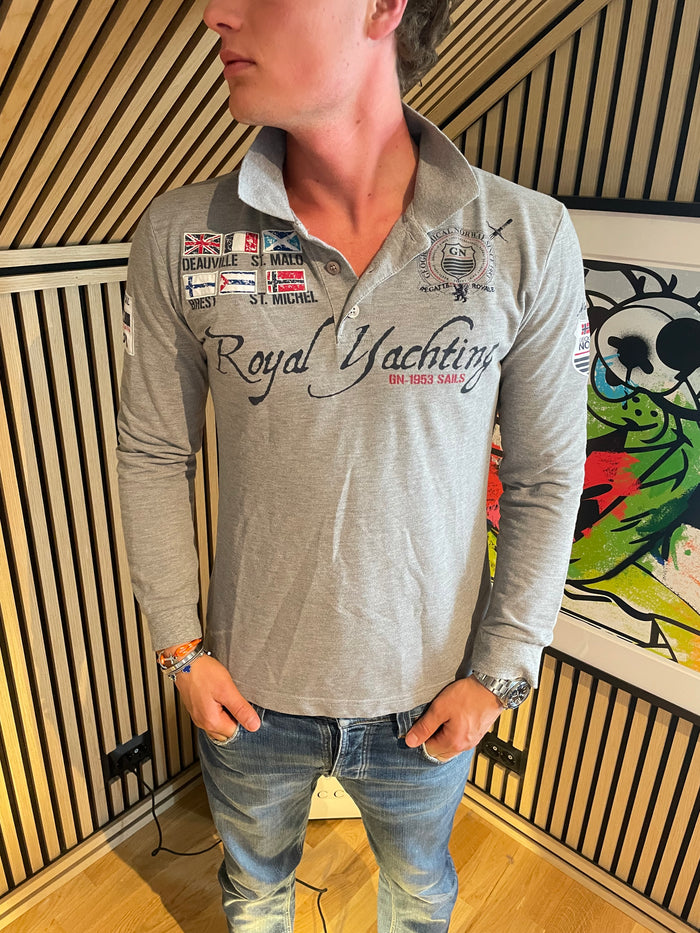 Geographical Norway – Grå Langermet Piqué S