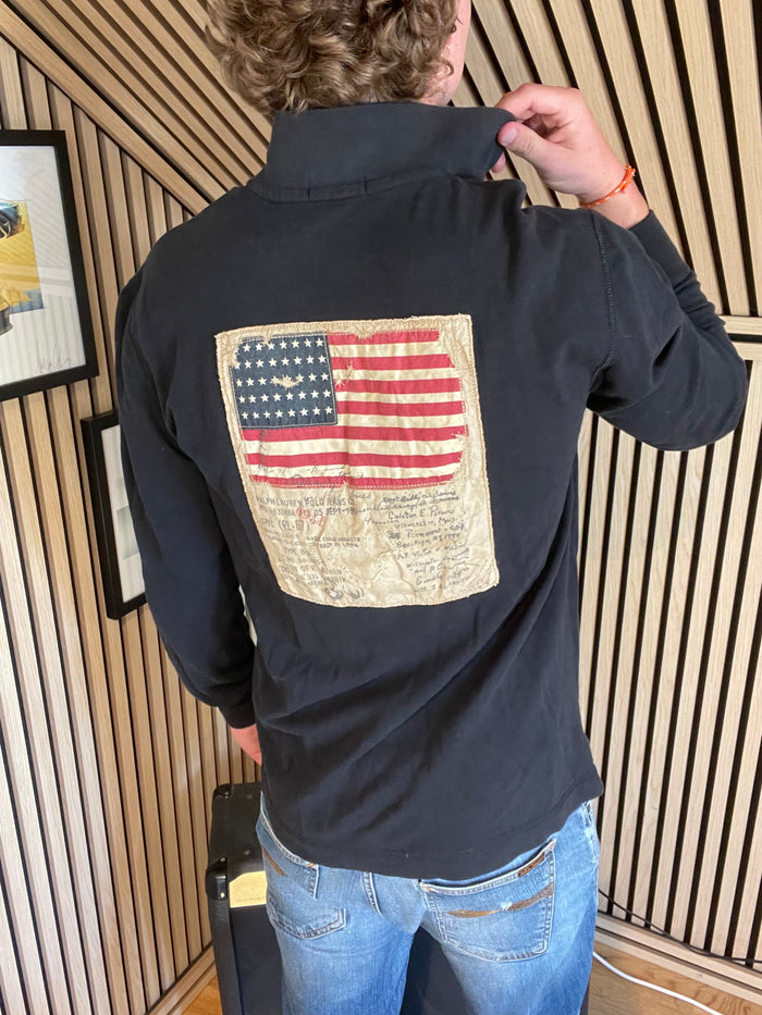 Polo Jeans Co. Ralph Lauren – Svart Langermet Piqué - M