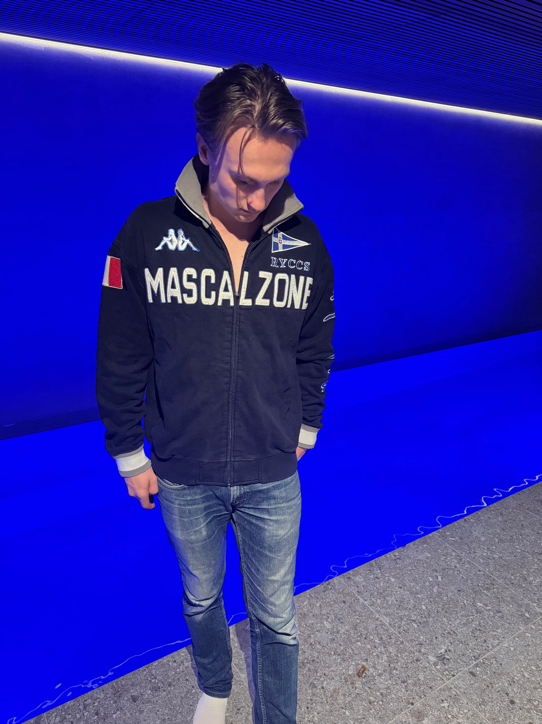Kappa Mascalzone Latino Tracktop – Marineblå America's Cup-jakke L
